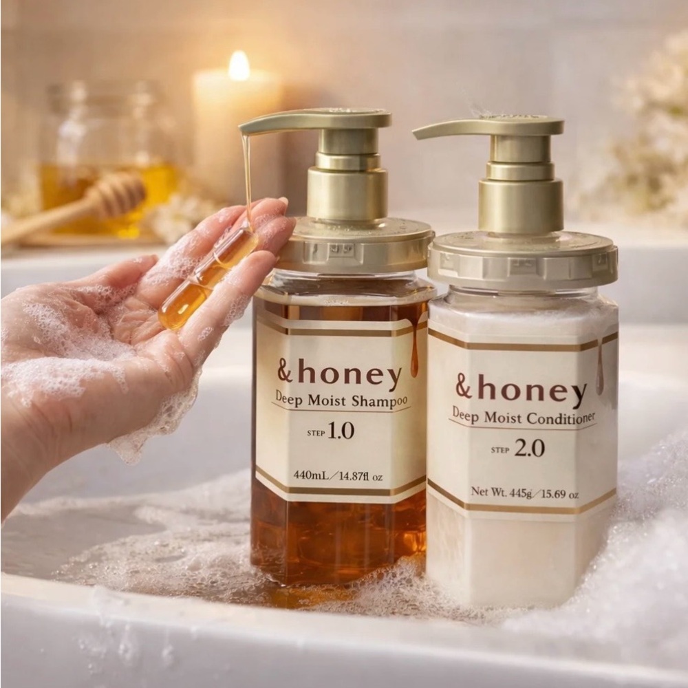 &honey Deep Moist Shampoo & Conditioner 2-Piece Set, Honey Infused Hair Care